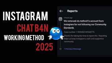 Latest Chat Ban Method - Working ( 2025 ) instantly!!Use in Instagram | CHIR4NJIT