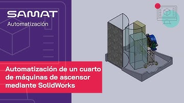 Automatización de un cuarto de máquinas de ascensor mediante SolidWorks