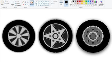 How to design Wheels / Tyres in Ms Paint | Wheel making in computer using Ms Paint.