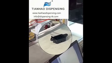 Dispensing robot with  vision system and online coating