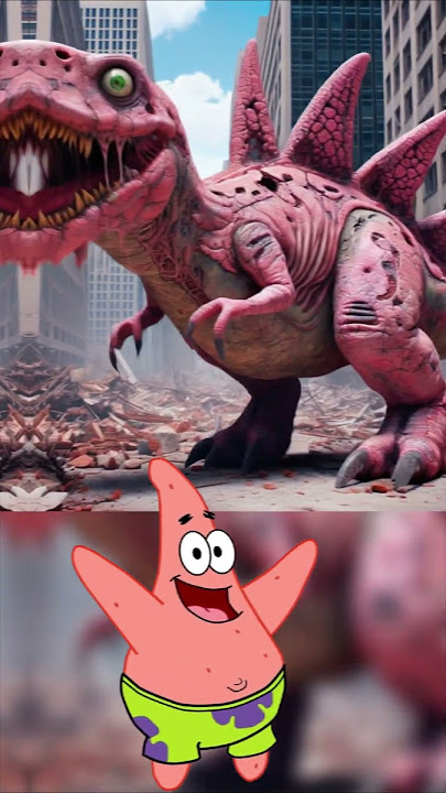 SpongeBob SquarePants as ZOMBIE DINOSAUR All Characters 2025 π