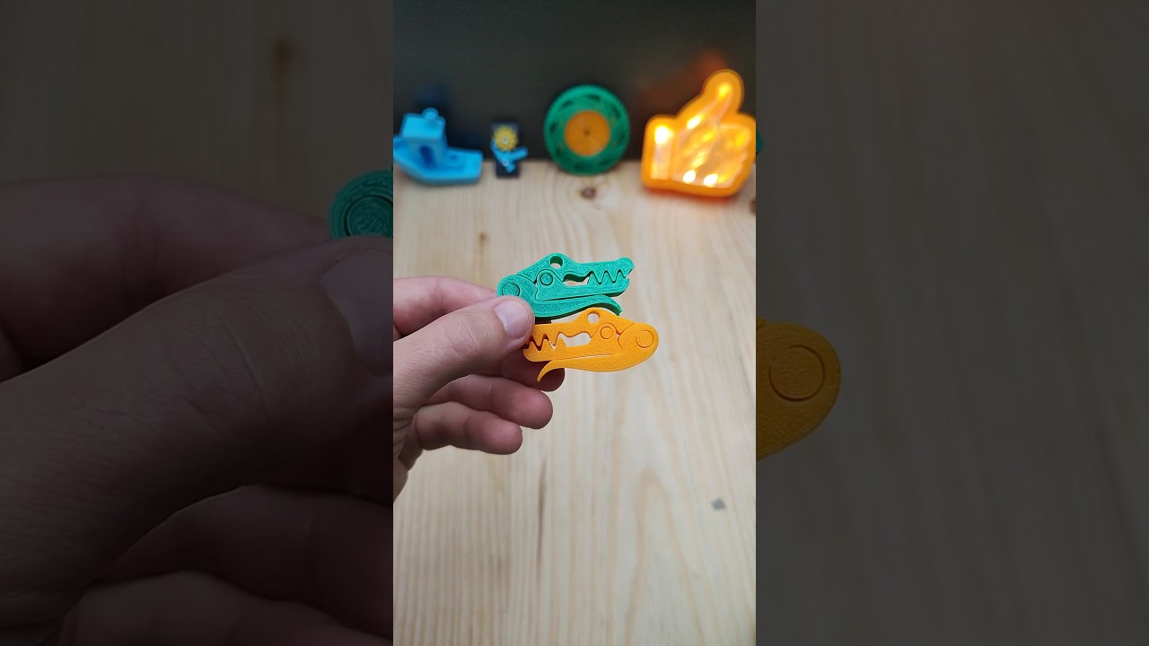 3D Printed Crocodile Bag Clip with Lock 