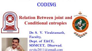ITC - Joint and Conditional Entropy relation