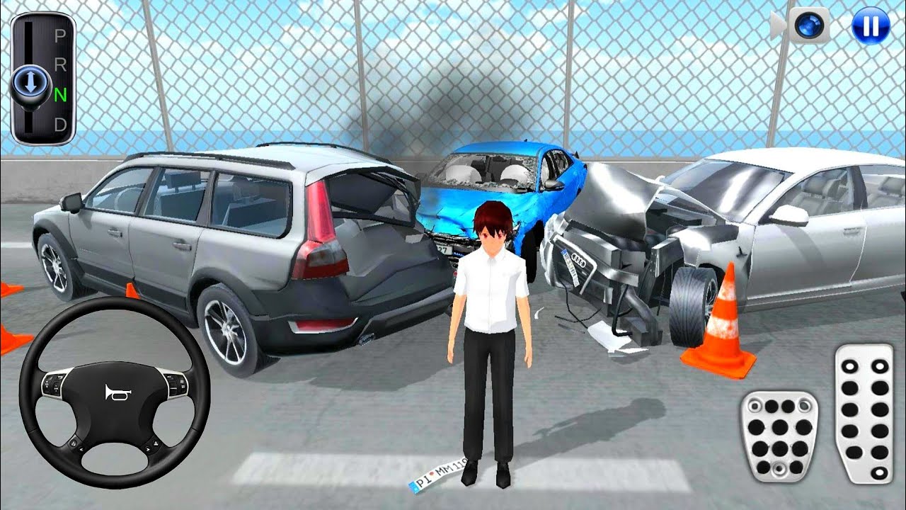 Car Crashes in New Eight Lane Highway - 3D Driving Class Police Car - 2025 Android iOS - Gameplay