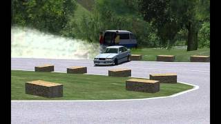 BMW E36 2JZ drift in St.Ursanne hillclimb rFactor