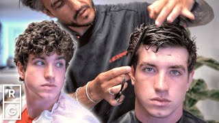 New Yorker Swaps DIY Curly MULLET for Classic SCISSOR CUT from UK Barber