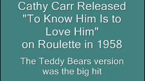 Cathy Carr  -  To Know Him Is To Love Him  - 1958