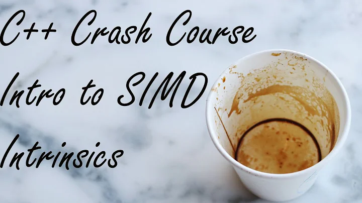 C++ Crash Course: Intro to SIMD Intrinsics