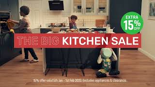 Homebase - The Big Kitchen Sale - Half price units PLUS an extra 15 percent off