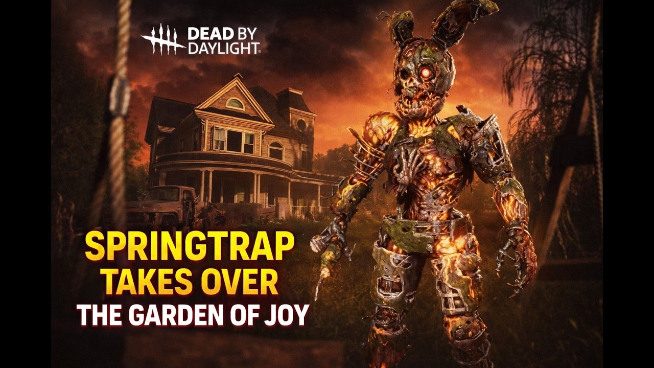 Blighted Springtrap SPRINGTRAP TAKES OVER GARDEN OF JOY! (Blighted Skin 4K) Dead by ...
