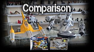 COMPARISON | 2012 Naboo Starfighter & Vintage Collection MANDALORIAN N-1