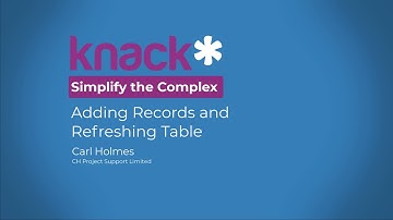 Adding Records and Refreshing Table - Knack Database