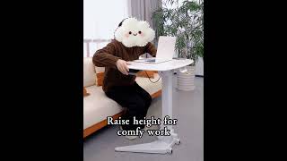 Foldable Rolling Height Adjustable Laptop Desk#standingdesk #office #gibbonmounts #desksetup #mobile