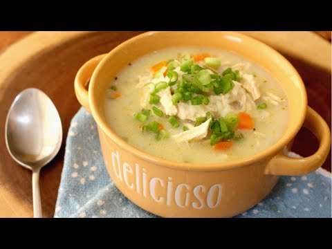 Video: Sopa De Pollo Con Arroz Y Nueces