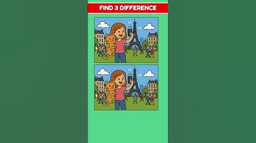 Can You Spot the 3 Differences? 🔍 Only 1% Can! #shorts #games  #difference #trending