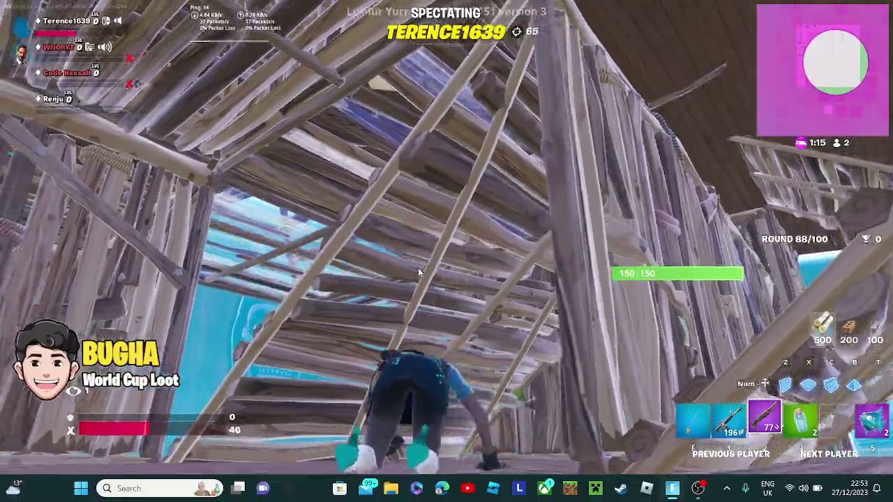 I MET RENJU IN FORTNITE!! (KILLED HIM 3 TIMES!)