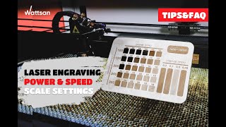 How to Design Laser Power & Speed Scale Test Pattern / Wattsan 6090 LT screenshot 1