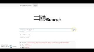 K2 Search Demo - Enterprise Search Engine. Unfailing Search