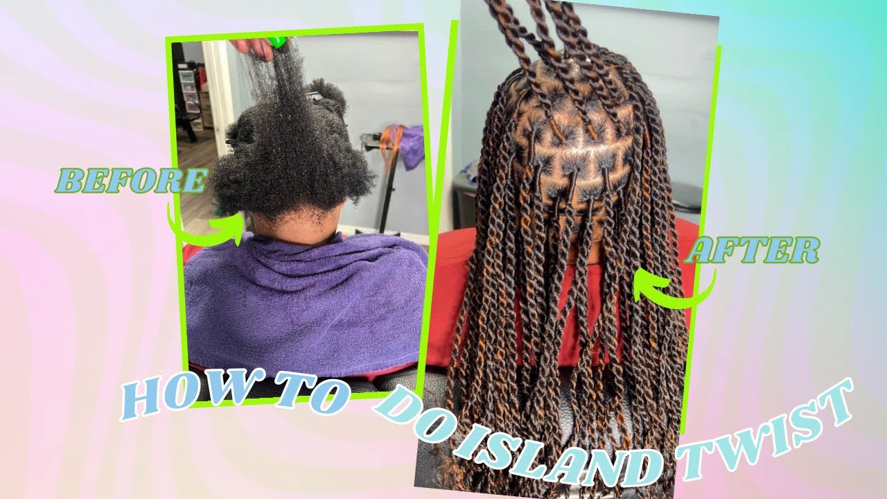 How to do island twist without the curly hair added.. - YouTube