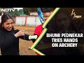 Jai Jawan With Bhumi Pednekar: Bhumi Pednekar Tries Hands On Archery At Assam Regimental Centre