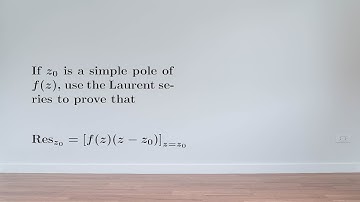 EX: Calculating the residue of a simple pole