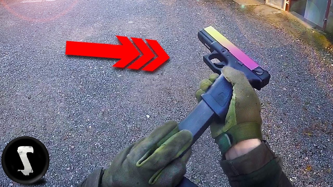 ⁣Scaring the @#$% out of Airsoft Noobs with FULL-AUTO G18 Fade (they didn't like me)