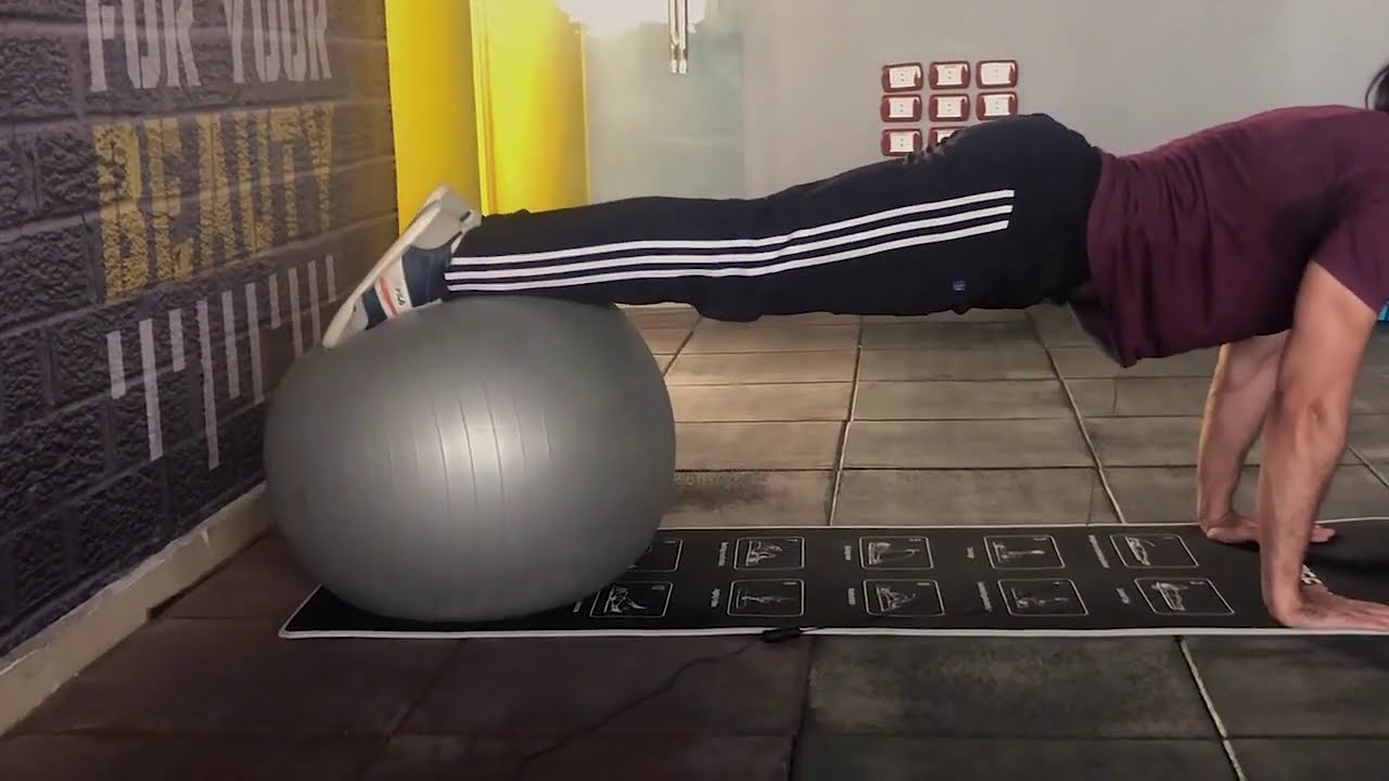 Swiss Ball Knee Tuck YouTube