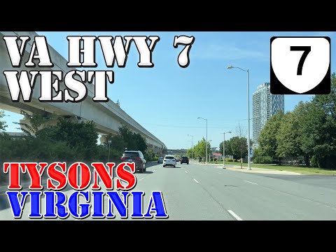 VA 7 West - Tysons Corner to Leesburg - Virginia - 4K Highway Drive