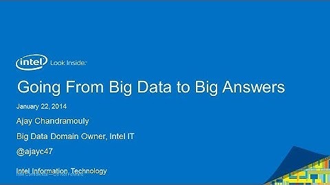 Big Data 2014: Luncheon Presentation - A PSP Forum