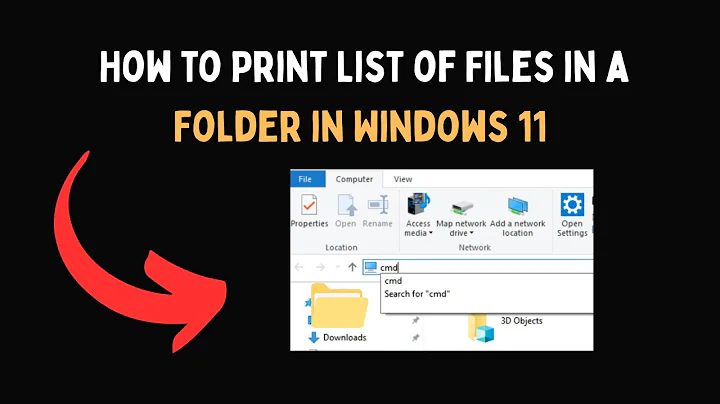 How to Print List of Files in a Folder in Windows 11