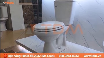 TDM.VN | Review bồn cầu 2 khối Inax C-108VAN - C-108VA - Bàn cầu nắp êm giá rẻ xả nhấn chính hãng