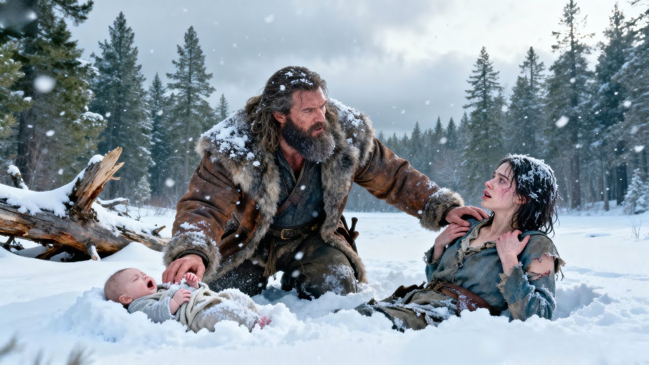 Mountain Man Heard a Baby Cry in the Snow—Then Found a Woman Too Weak to Ask for Help.