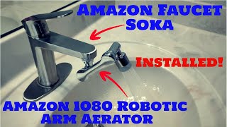 SOKA Bathroom Faucet (Amazon) and 1080 Robotic Arm Aerator (Amazon) Installed | DIY