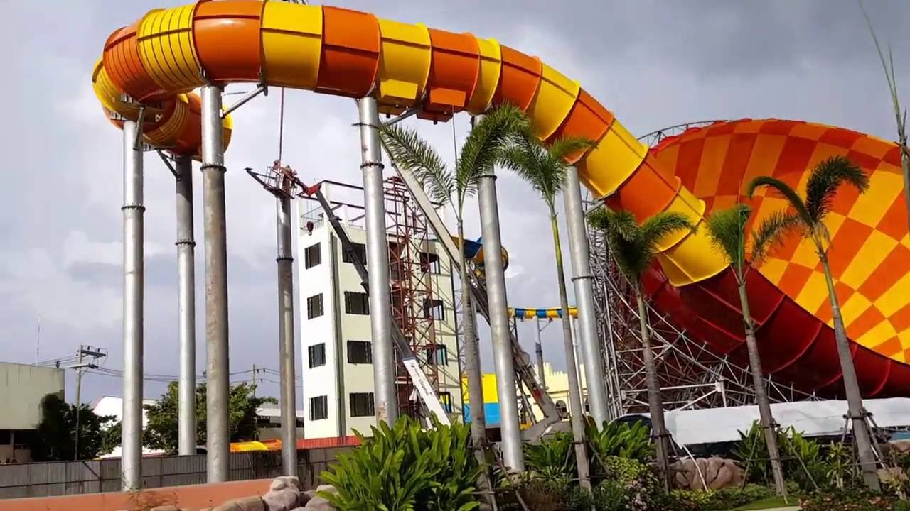 พาดูสวนน้ำใหญ่ในขอนแก่น Dino Water Park 20162017 YouTube