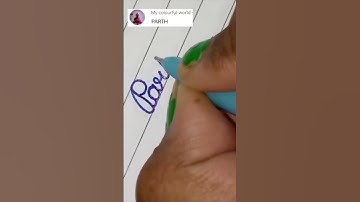 "Parth" in cursive writing #shorts #viral #youtubeshorts #trending