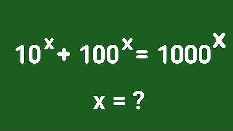 A Very Nice Olympiad Mathematics l Exponential Problem l find Possible values of x?