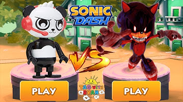 Tag with Ryan vs Sonic Dash - Combo Panda vs Sonic Exe New Characters Update - Run Gameplay