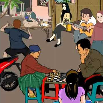 Story Wa Animasi Malam Minggu Nongkrong Main Gitar Nyanyi Lagu Dangdut #shorts