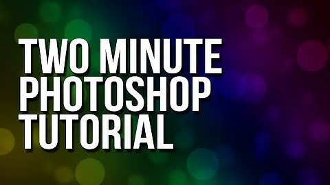 Two Minute Photoshop Tutorial - Bokeh Background