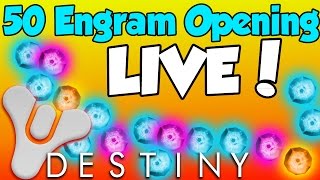 Destiny - Exotic & Legendary Decrypting - Live 50+ Rare Engram Opening