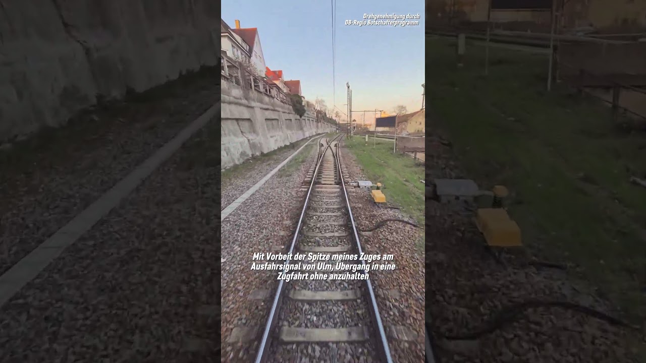 Ausfahrt aus Ulm über die Güterbrücke