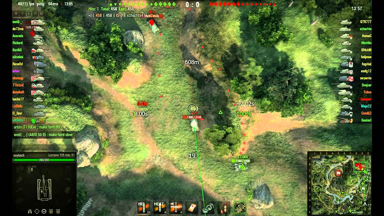 wot replay WoT 0.8.7/0.8.8 - Lorraine 155 mle. 51 - Mastery Badge