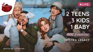 My HUGE Sims family gameplay routine with 2 teens, 3 kids AND an infant!