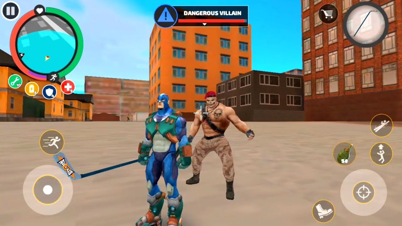 Rope Hero Vice Town | Rope Hero Hoky Fight Dangerous Villain | Rope ...
