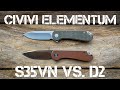 CIVIVI Elementum: Comparing the S35VN Model vs. the D2 Model