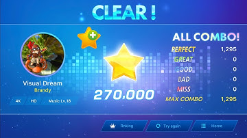 [O2Jam - Music & Game] Brandy - Visual Dream | 4K HD 18 | Perfect Full Combo