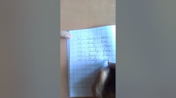 STD sr kg sub maths number name 31 to 40 write in cursive