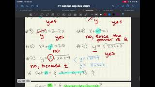 College Algebra DC 26/27 Unit 2 Notes 2 - Identifying Functions and Function Notation 