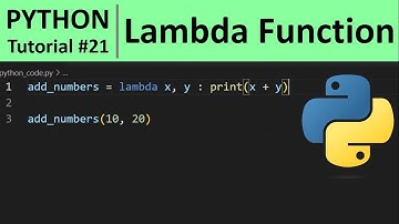 Python Tutorial #21 - Anonymous or Lambda Function in Python Programming