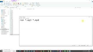 How to Rename multiple extension MP3 files into Mp4 using a BAT file